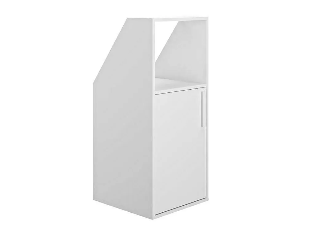 Arrumação E Acessórios De Quarto*Vente-unique Móvel Com Inclinacao 1 Porta E 1 Nicho Branco - Adezio