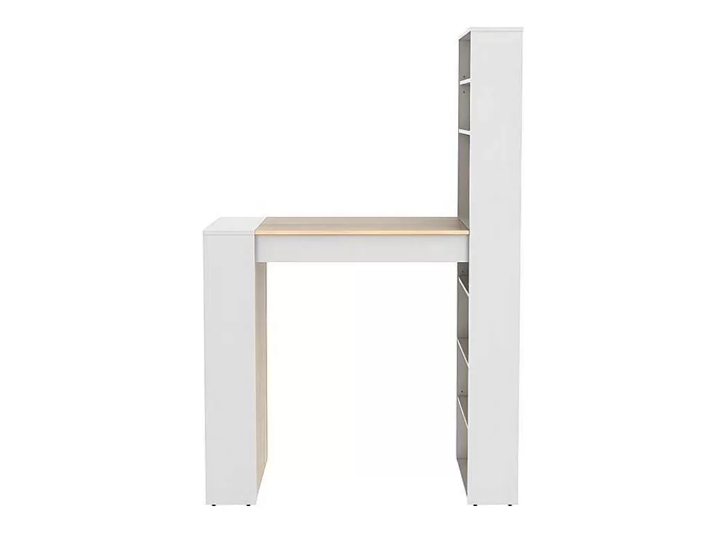 Móvel De Bar*Vente-unique Móvel De Bar Com Espacos De Arrumação Em Mdf Cor Natural E Branco - Skarn
