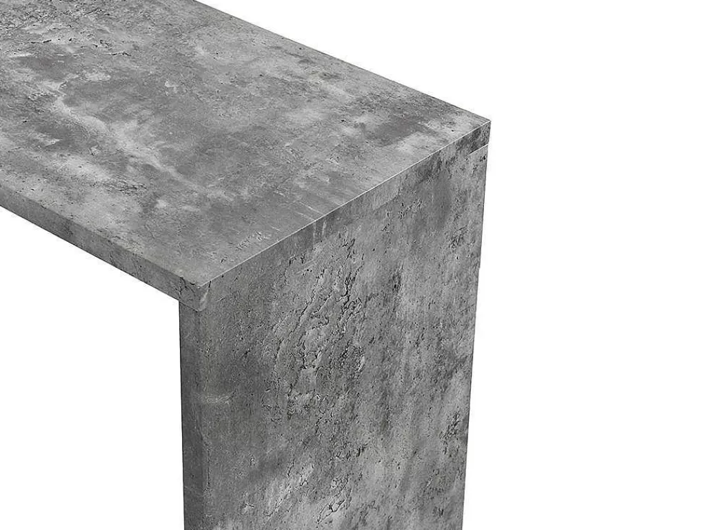 Móvel De Bar*Vente-unique Móvel De Bar Giratorio Com 2 Portas, 1 Gaveta E 1 Nicho Em Mdf Lacado A Branco E Cinza Cimento - Eldir