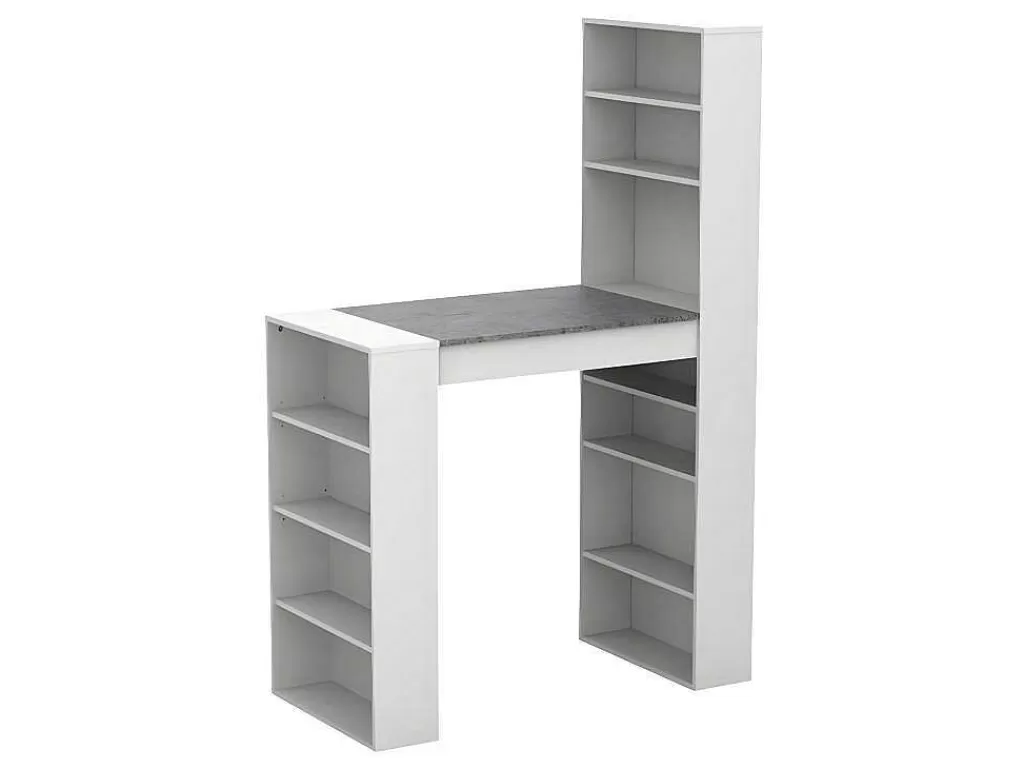 Móvel De Bar*Vente-unique Móvel De Bar Skarn - Branco E Tampo De Efeito Granito
