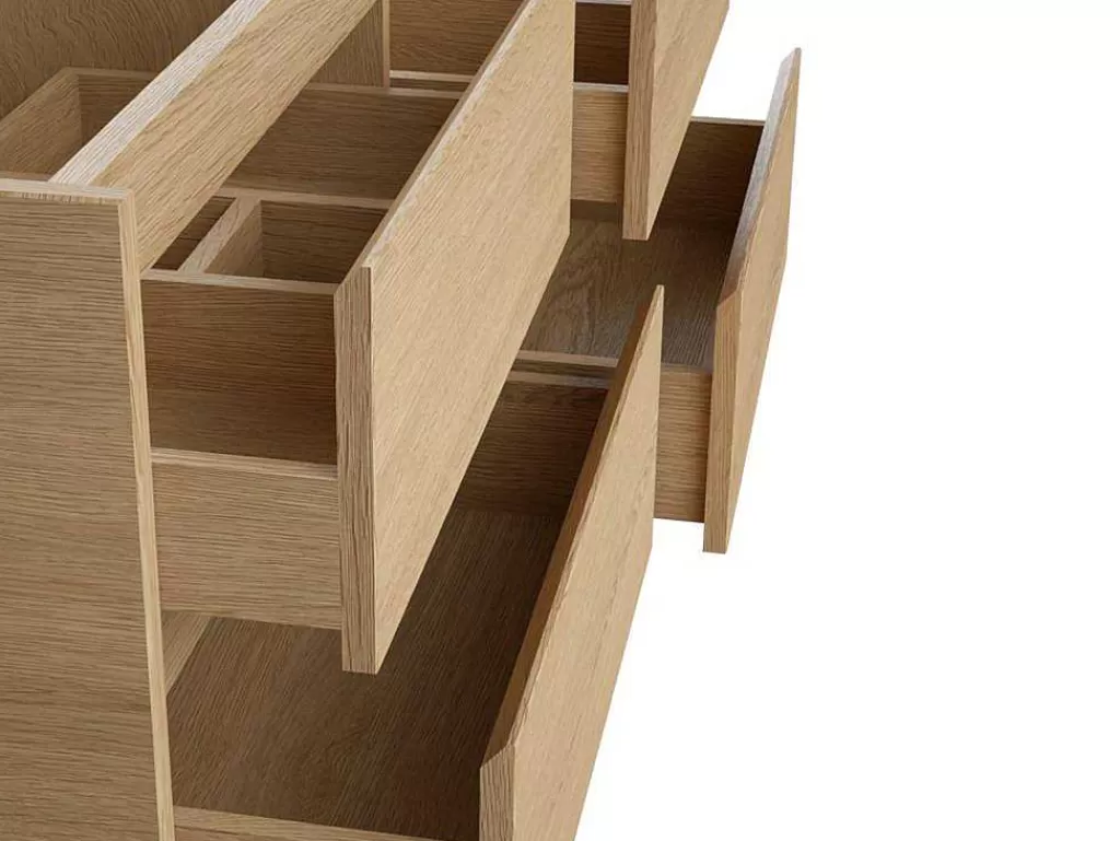Móvel Lavatório Duplo*Vente-unique Móvel De Casa De Banho Com Lavatório Duplo De Pedra E Espelho, Folha De Carvalho, 120 Cm - Milipam