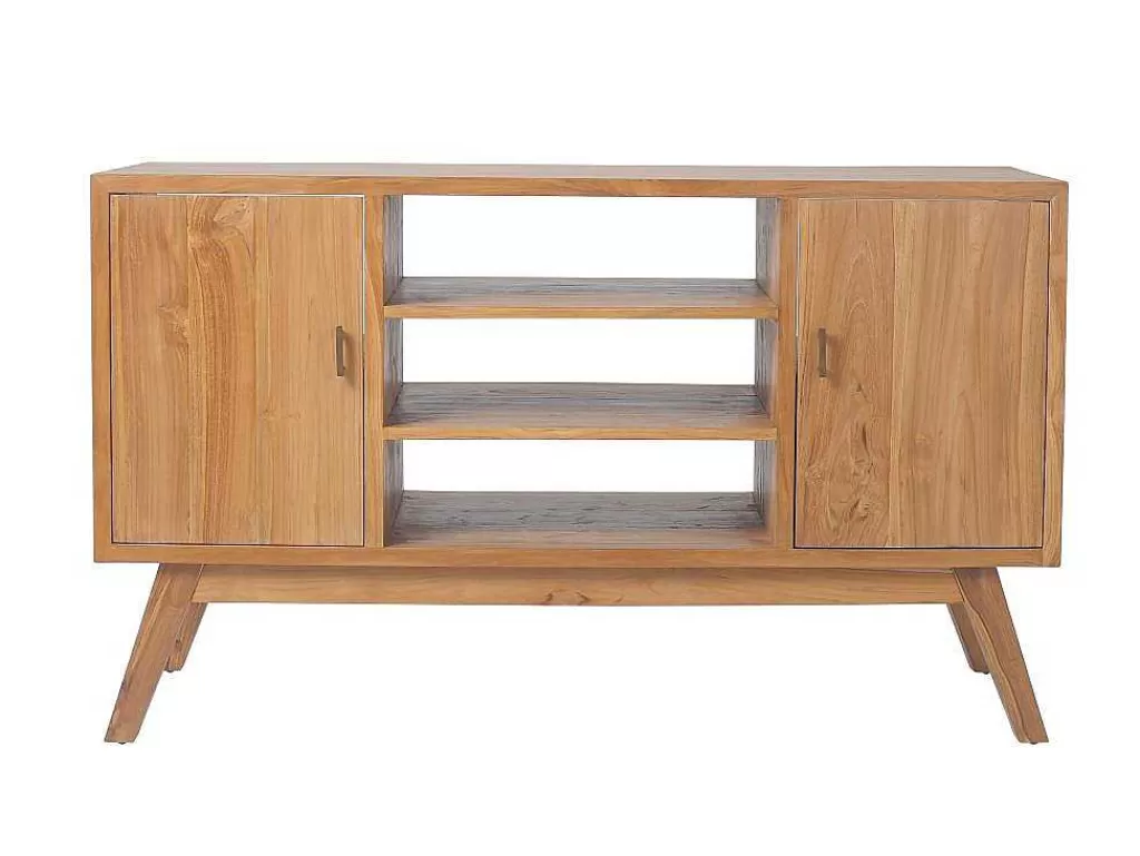 Móvel Lavatório Duplo*Vente-unique Móvel De Casa De Banho Em Teca Com Lavatório Duplo De 135 Cm - Gianyar