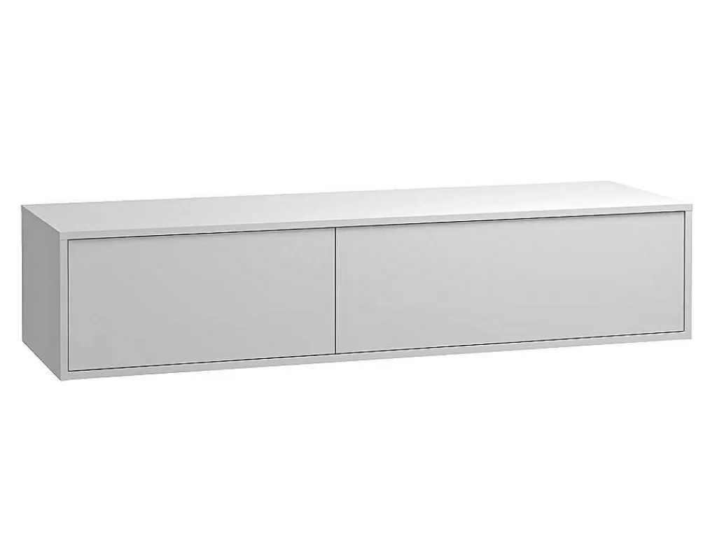 Móvel Lavatório Duplo*Vente-unique Móvel De Casa De Banho Suspenso Branco Com Lavatório Duplo C150 Cm - Isaure Ii
