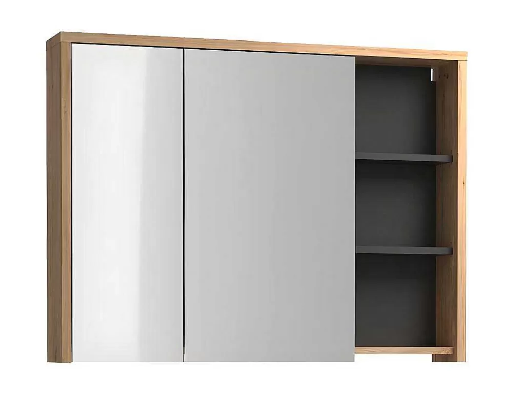 Móvel Lavatório Individual*Vente-unique Móvel De Casa De Banho Suspenso Com Lavatório Simples E Armário De Casa De Banho Cor Natural De 100 Cm - Purnal