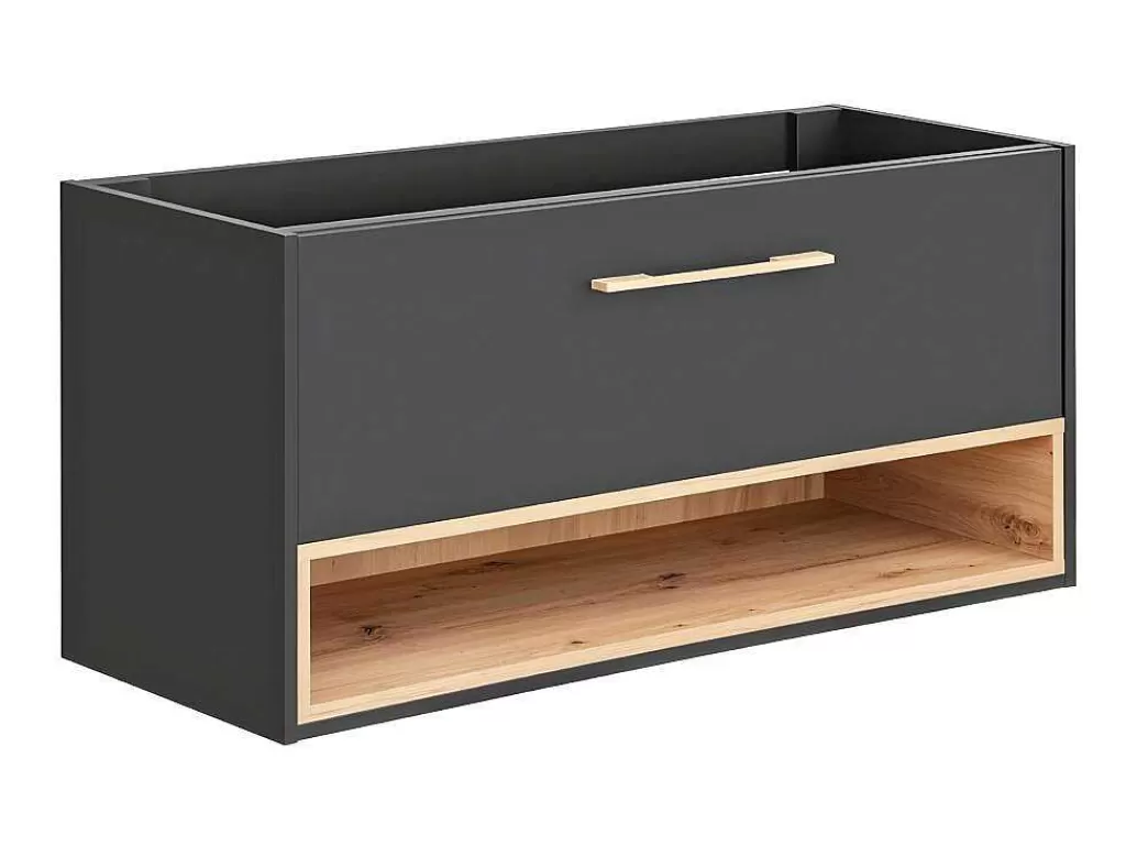 Móvel Para Lavatório*Vente-unique Móvel De Casa De Banho Suspenso Cor Antracite De 120 Cm - Yangra