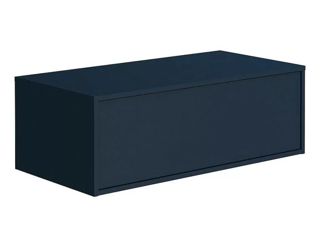 Móvel Lavatório Individual*Vente-unique Móvel De Casa De Banho Suspenso Cor Azul-Escuro Com Lavatório Individual 94 Cm - Teana Ii