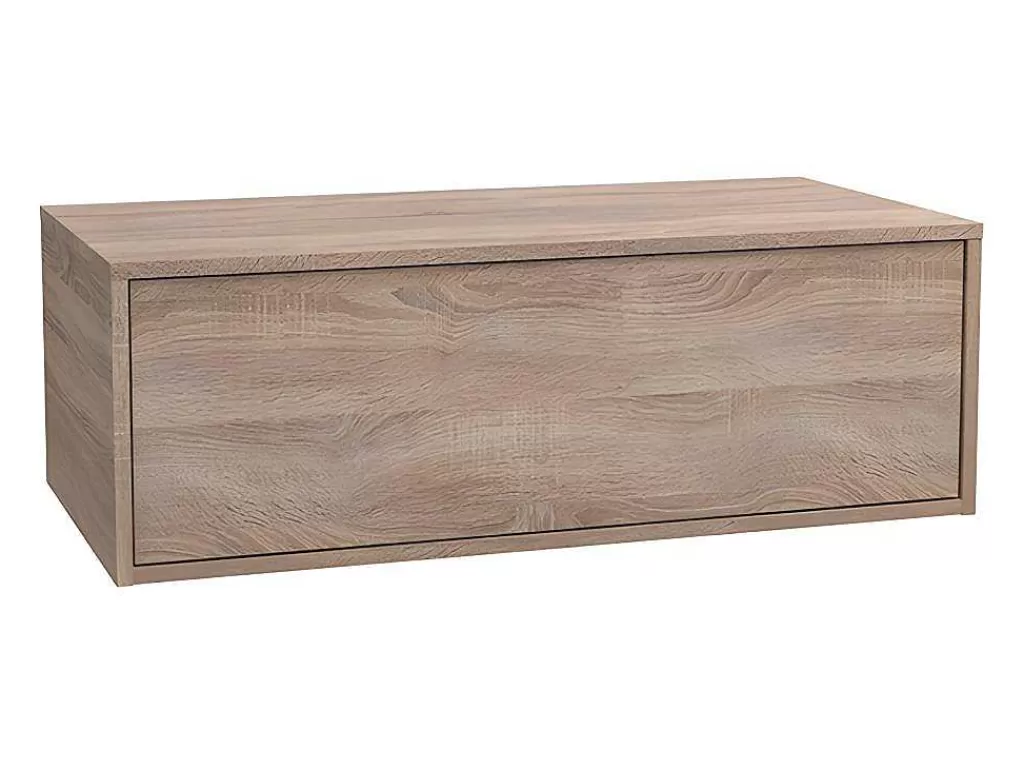 Móvel Lavatório Individual*Vente-unique Móvel De Casa De Banho Suspenso Cor Natural Claro Com Lavatório Individual - Teana
