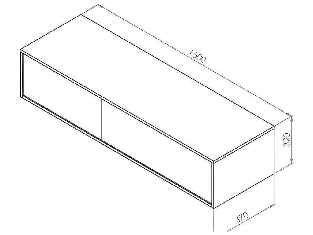 Móvel Lavatório Duplo*Vente-unique Móvel De Casa De Banho Suspenso Cor Natural Escura Com Lavatório Duplo C150 Cm - Isaure Ii