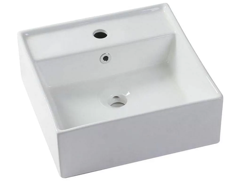 Móvel Lavatório Individual*Vente-unique Móvel De Casa De Banho Suspenso Cor Natural Escura Com Lavatório Individual 94 Cm - Teana Ii