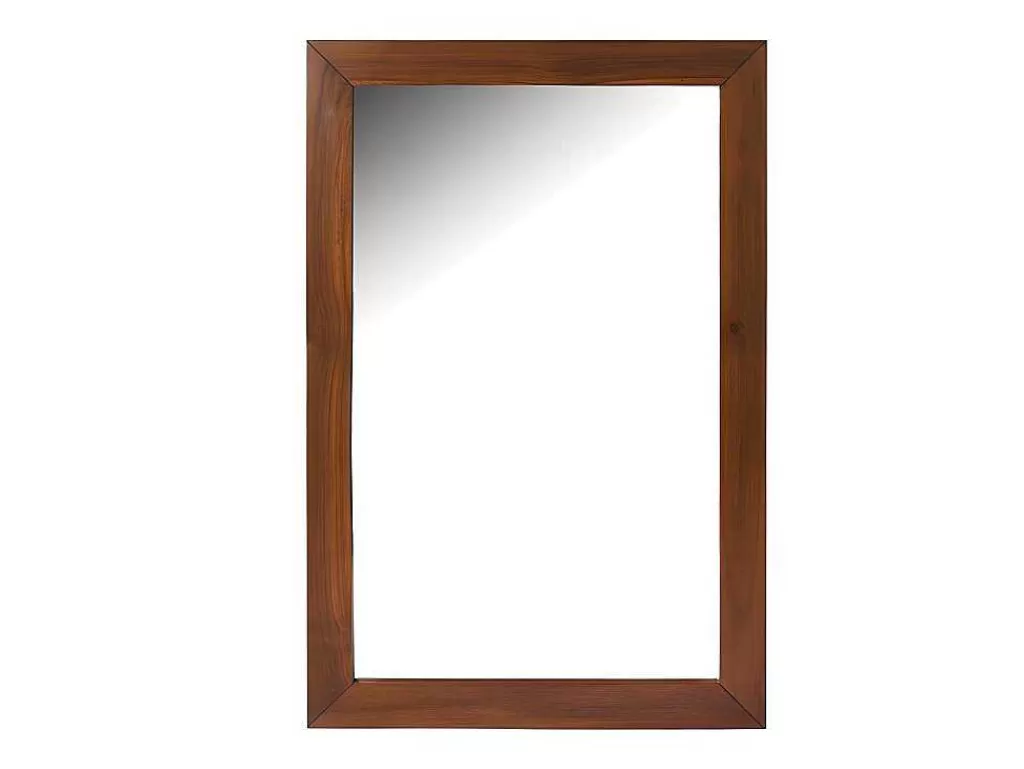 Móvel Lavatório Duplo*Vente-unique Móvel De Casa De Banho Suspenso Em Teca Escura Com Lavatório Duplo E Espelhos Com 2 Gavetas De 115 Cm - Bimbing