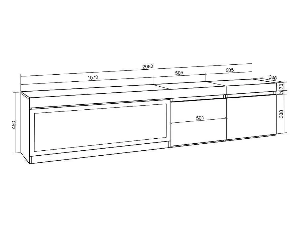 Móvel De Tv*Skraut Home Móvel De Tv, 210, Para Televisores Ate 80", Lareira Electrica Xxl, Suspensos, Preto