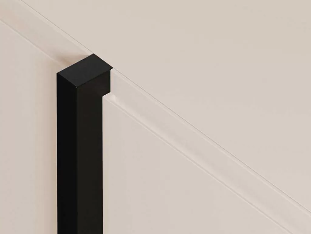 Móvel De Tv*Vente-unique Móvel De Tv Com 4 Portas Em Mdf Bege E Preto - Luvonia