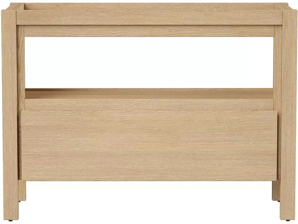 Móvel Para Lavatório*Vente-unique Móvel Para Colocar Sob O Lavatório Com Nicho De Arrumação, Folha De Carvalho, 120 Cm - Cosmoti