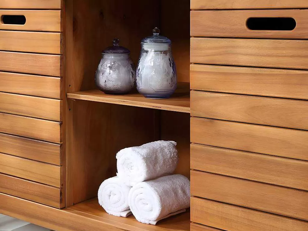 Móvel Para Lavatório*Vente-unique Móvel Para Colocar Sob O Lavatório Em Madeira De Acacia De 130 Cm - Pulukan