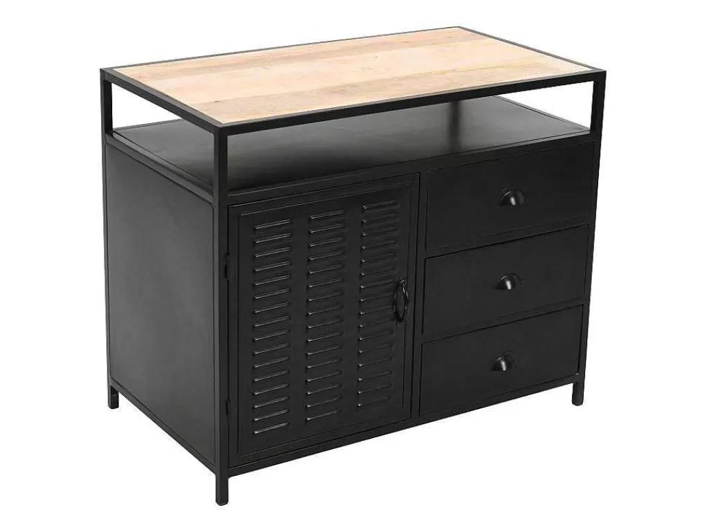 Móvel Para Lavatório*Vente-unique Móvel Para Colocar Sob O Lavatório Em Metal Preto 95 Cm - Eridani