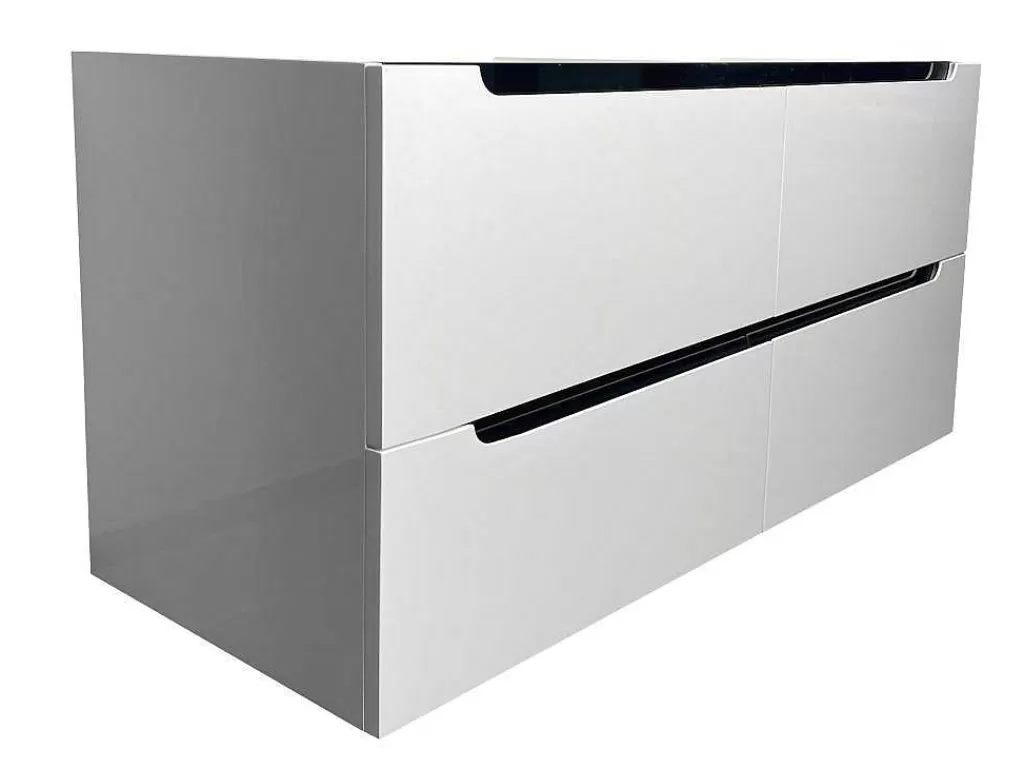 Móvel Para Lavatório*Vente-unique Móvel Para Colocar Sob O Lavatório Suspenso Branco C120 X A57 Cm - Selita