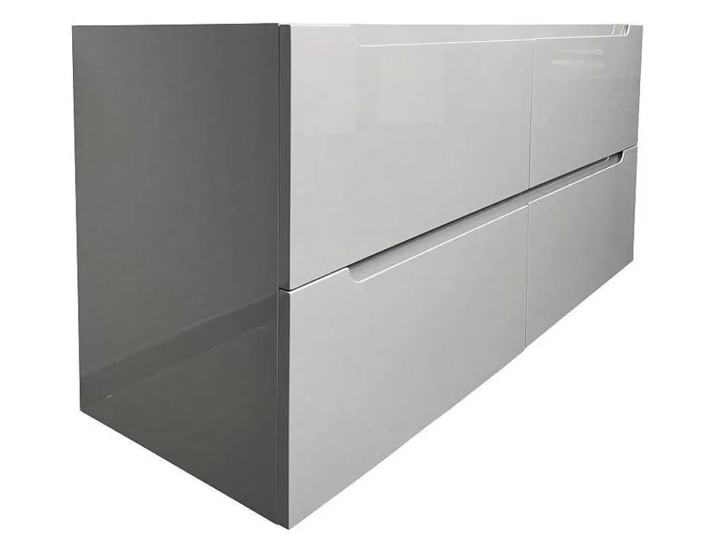 Móvel Para Lavatório*Vente-unique Móvel Para Colocar Sob O Lavatório Suspenso Cinzento C120 X A57 Cm - Selita