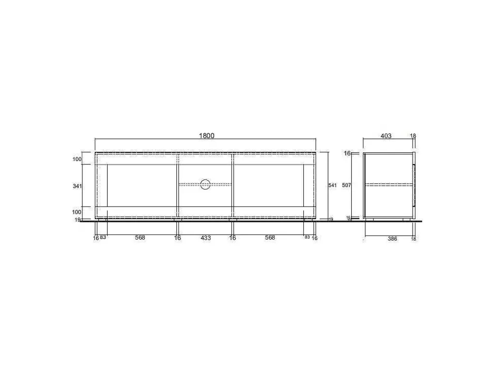 Promoções Sala*Vente-unique Móvel Para Tv Com Leds E 2 Portas Disponivel Em Branco Lacado - Comete
