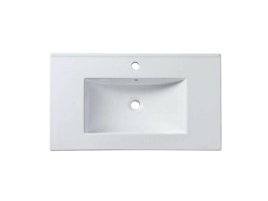 Móvel Lavatório Individual*Vente-unique Móvel Suspenso De Casa De Banho Com Lavatório Embutido Listra Azul 80 Cm - Pavani