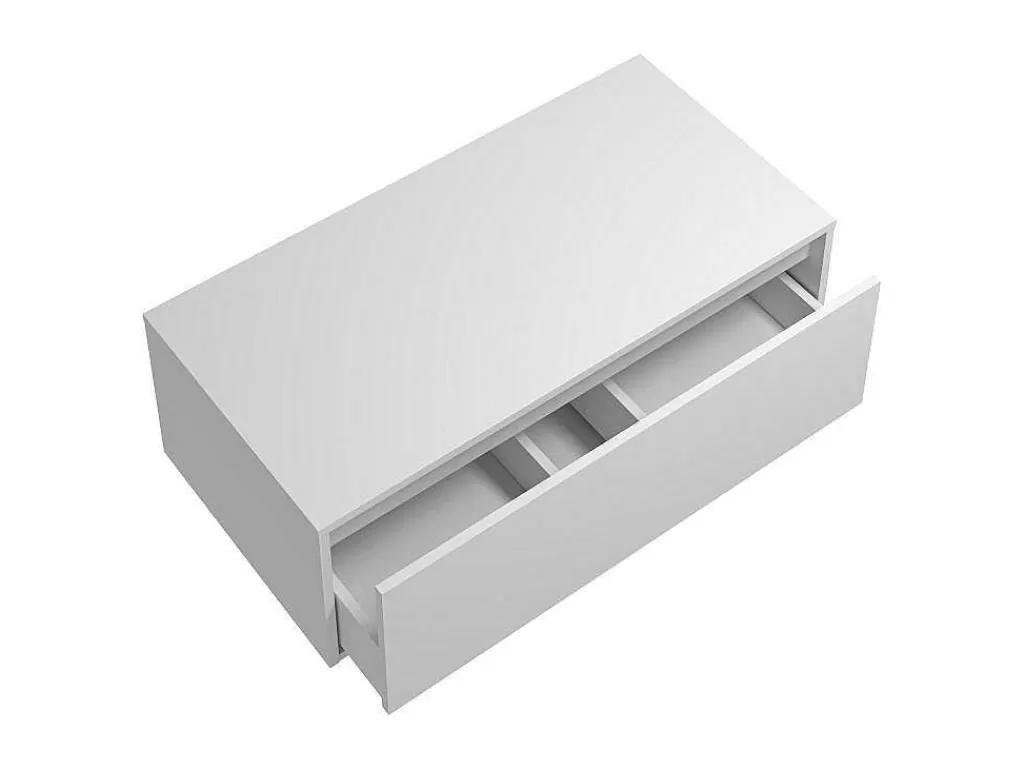 Promoções Casa De Banho & Bem-Estar*Vente-unique Móvel Suspenso De Casa De Banho Cor Branca 94 Cm - Teana Ii