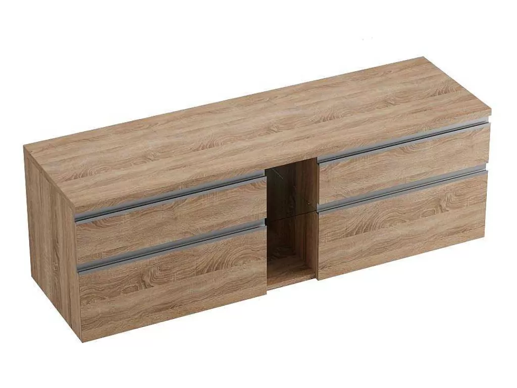 Móvel Para Lavatório*Vente-unique Móvel Suspenso De Casa De Banho Cor Natural Clara 150 Cm - Magdalena Ii