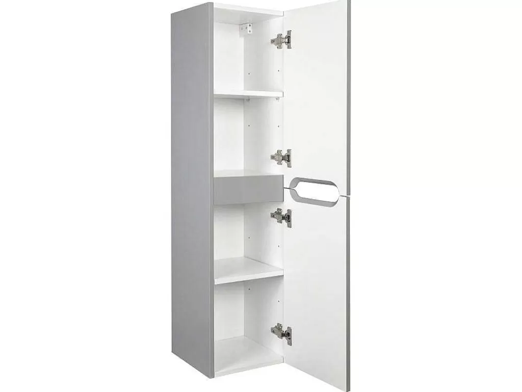 Móvel Lavatório Individual*Vente-unique Móvel Suspenso Lavatório Individual Com Coluna Cinzento 80 Cm - Stefanie
