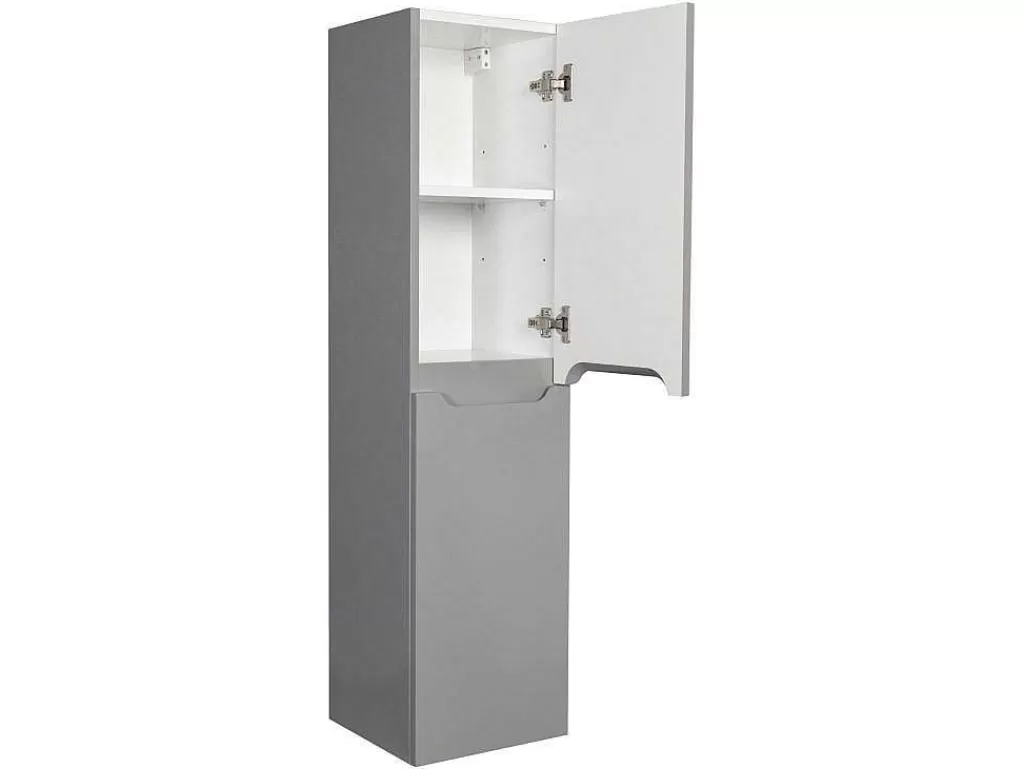 Móvel Lavatório Individual*Vente-unique Móvel Suspenso Lavatório Individual Com Coluna Cinzento 80 Cm - Stefanie