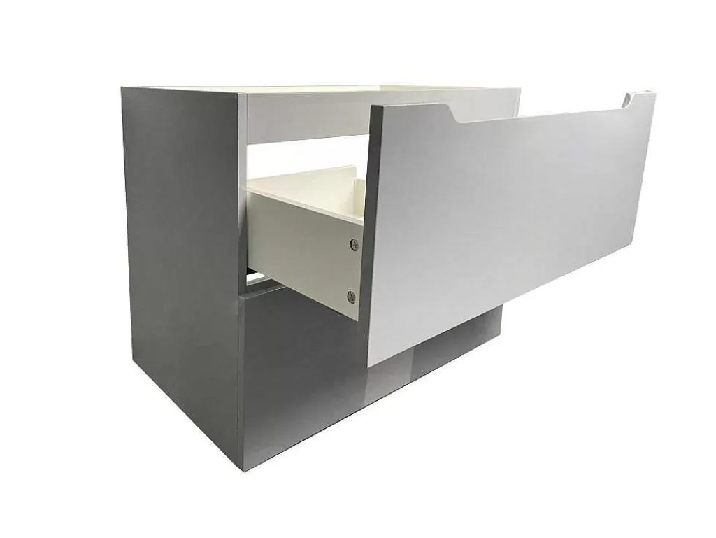 Móvel Para Lavatório*Vente-unique Móvel Suspenso Para Colocar Sob O Lavatório Cinzento 80 Cm - Stefanie