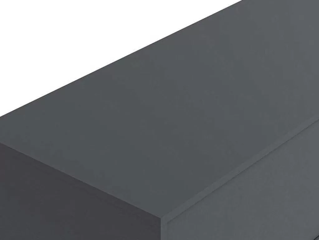 Móvel Para Lavatório*Vente-unique Móvel Suspenso Para Colocar Sob O Lavatório Cor Cinza Antracite C150 Cm - Isaure Ii