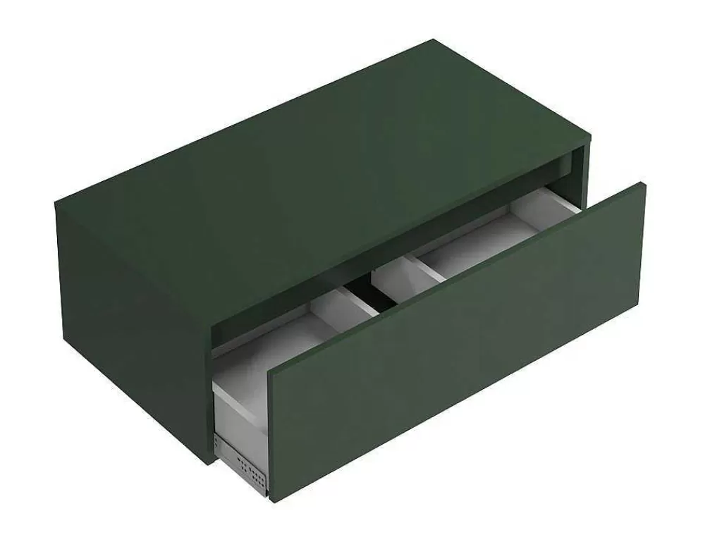 Móvel Para Lavatório*Vente-unique Móvel Suspenso Para Colocar Sob O Lavatório Cor Verde Fosco 94 Cm - Teana Ii