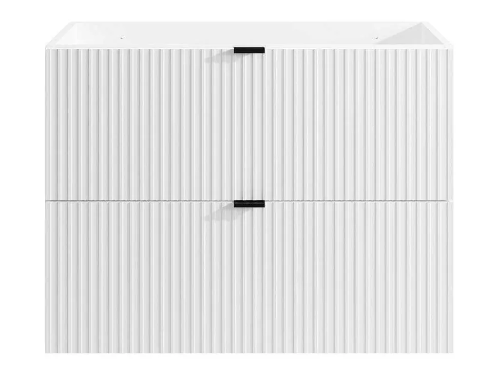Móvel Para Lavatório*Vente-unique Móvel Suspenso Para Colocar Sob O Lavatório Estriado Branco C80 Cm - Zevini
