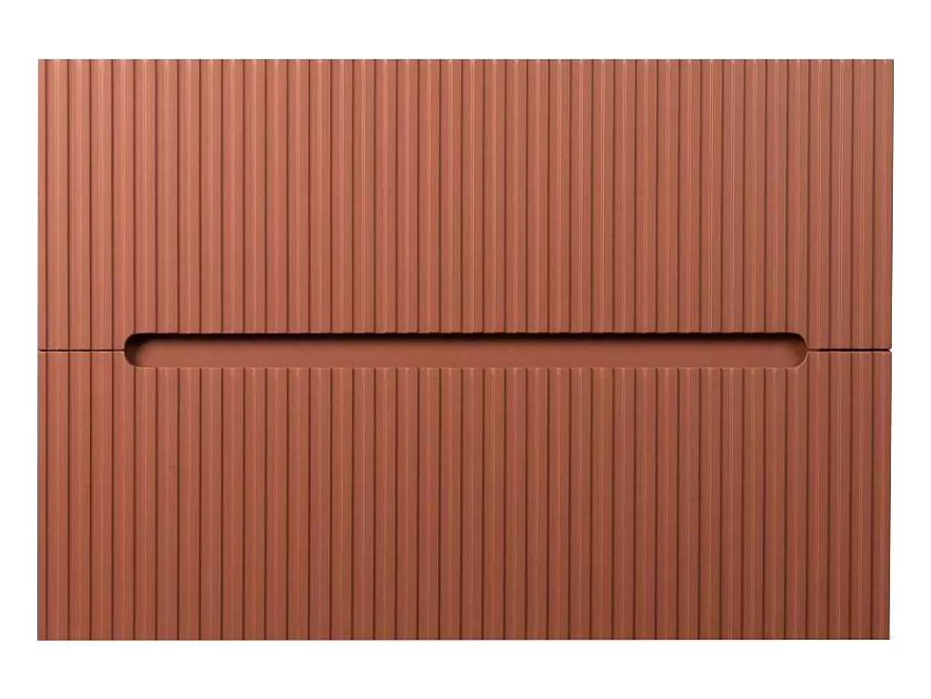 Móvel Para Lavatório*Vente-unique Móvel Suspenso Para Colocar Sob O Lavatório Estriado Terracota 80 Cm - Pavani