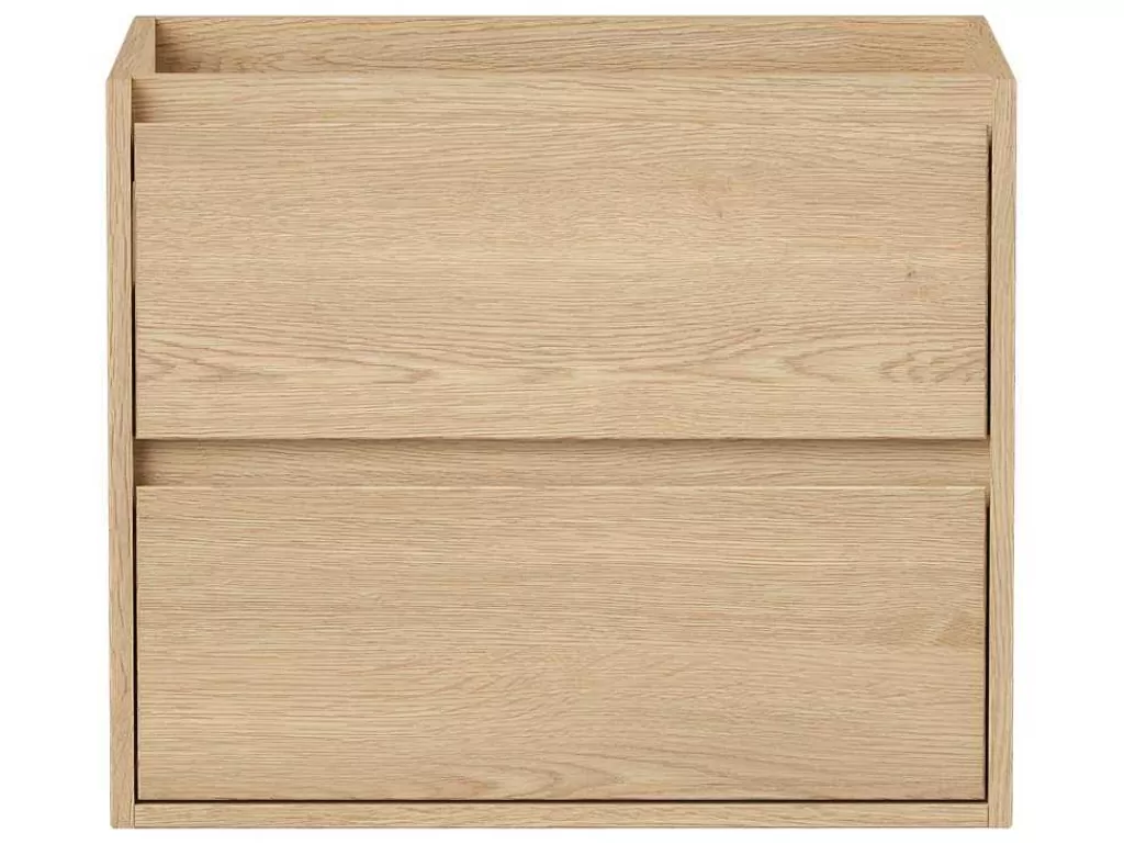 Móvel Para Lavatório*Vente-unique Móvel Suspenso Para Colocar Sob O Lavatório, Folha De Carvalho, 60 Cm - Milipam