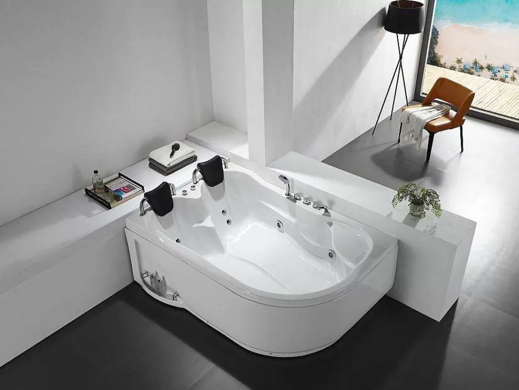 Banheira De Hidromassagem*Shower & Design [Old Version][Old Version]Banheira De Hidromassagem Rafina - 2 Péssoas - C181 X L123 X A70 Cm