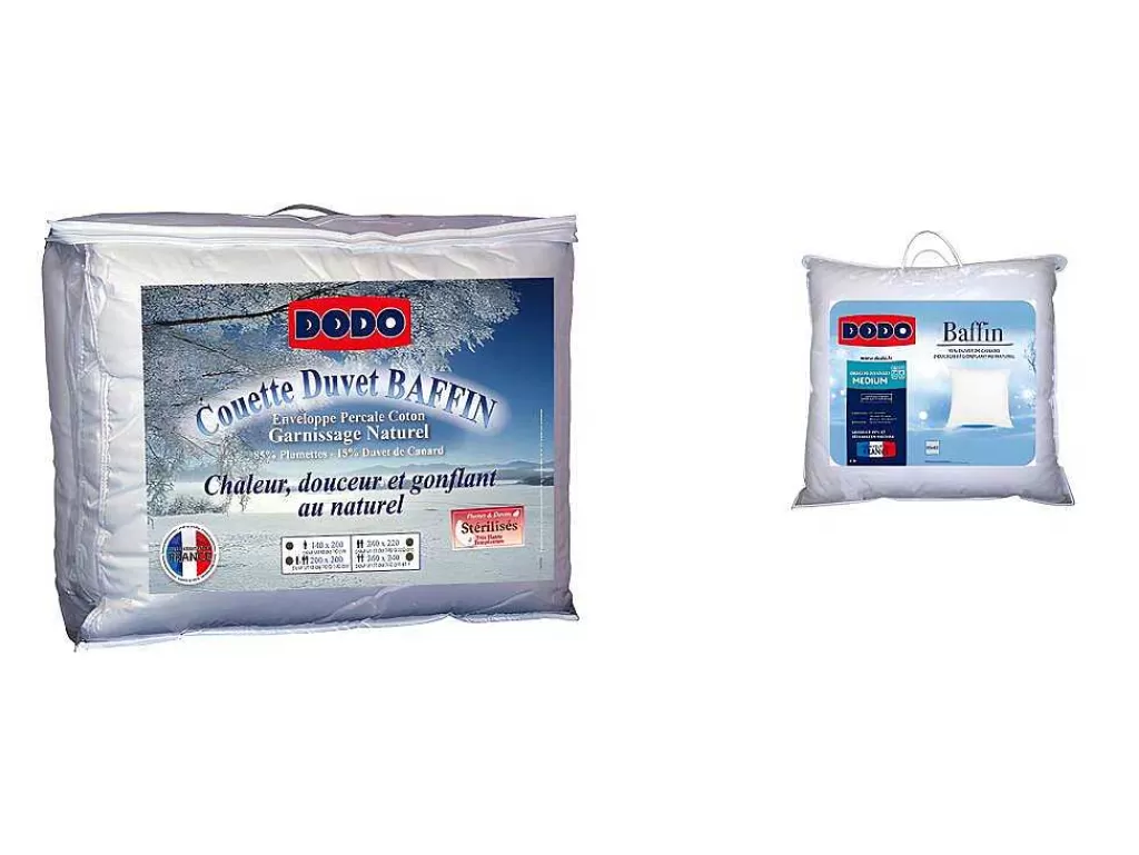 Edredão*DODO Pack Edredão Natural 220 X 240 Cm + 2 Almofadas De Penas Baffin 65 X 65 Cm