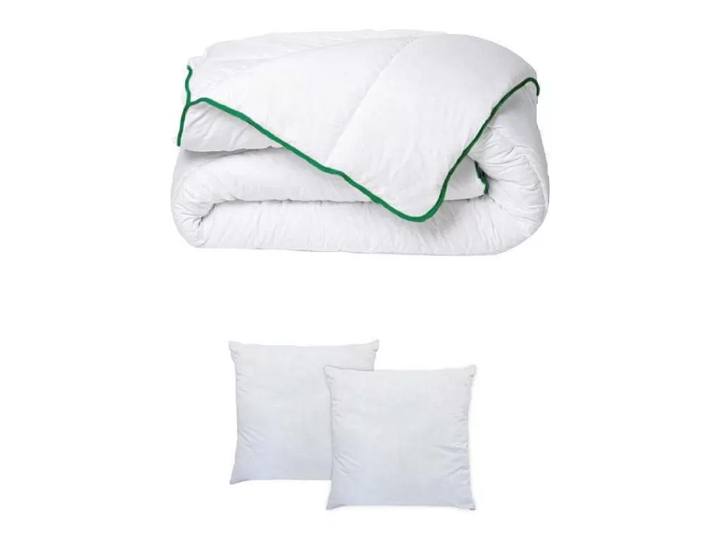 Edredão*DREAMEA Pack Edredão Temperado 140 X 200 + 2 Almofadas 60 X 60 Cm Antiacaros Natural Greencare - Azylia Ii