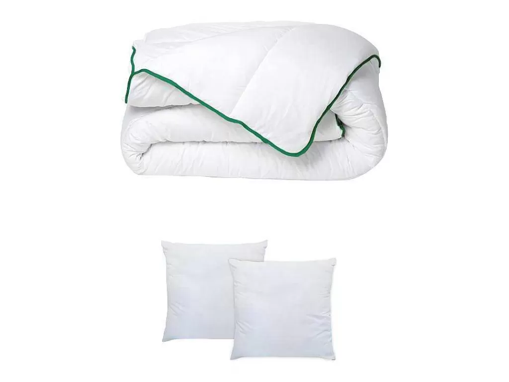 Edredão*DREAMEA Pack Edredão Temperado 220 X 240 + 2 Almofadas 60 X 60 Cm Antiacaros Natural Greencare - Azylia Ii