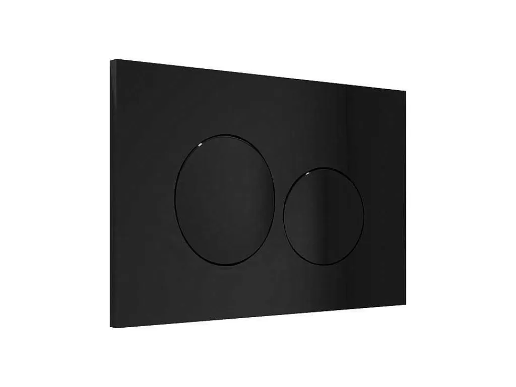 Sanita Suspensa*Vente-unique Pack Sanita Suspensa Preto Mate Com Suporte Incorporado E Placa De Descarga - Javoine