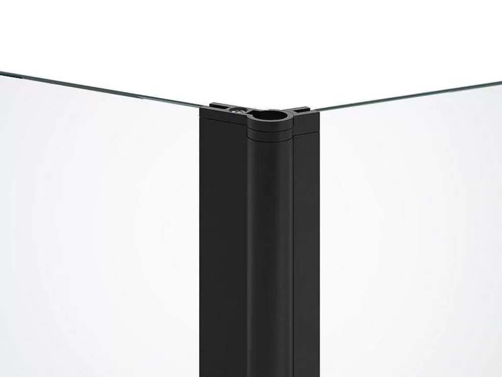 Resguardo De Banheira*Shower & Design Painel De Banheira Com Toalheiro E Retorno Giratorio Preto Mate (70 + 30) X 140 Cm - Primael