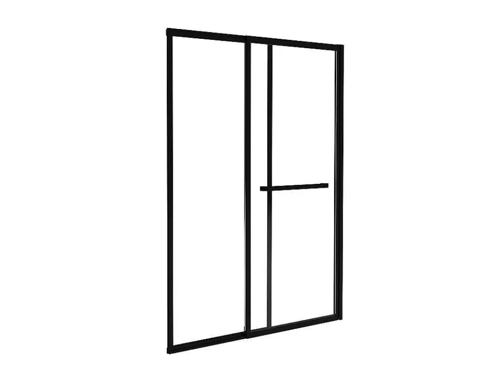 Resguardo De Banheira*Shower & Design Painel De Banheira De Correr Preto Mate Com Toalheiro 120X140 Cm - Waimea