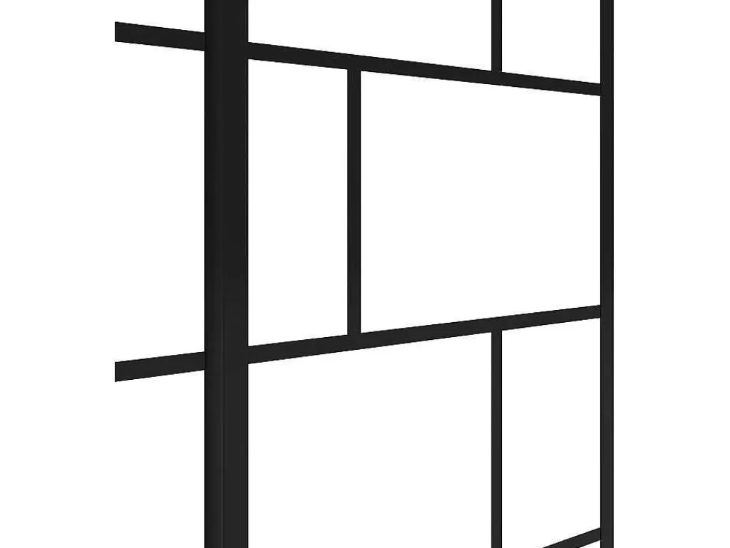 Resguardo De Banheira*Shower & Design Painel De Banheira Preto Mate De Estilo Industrial Com Painel Giratorio 100X140 Cm - Obelini