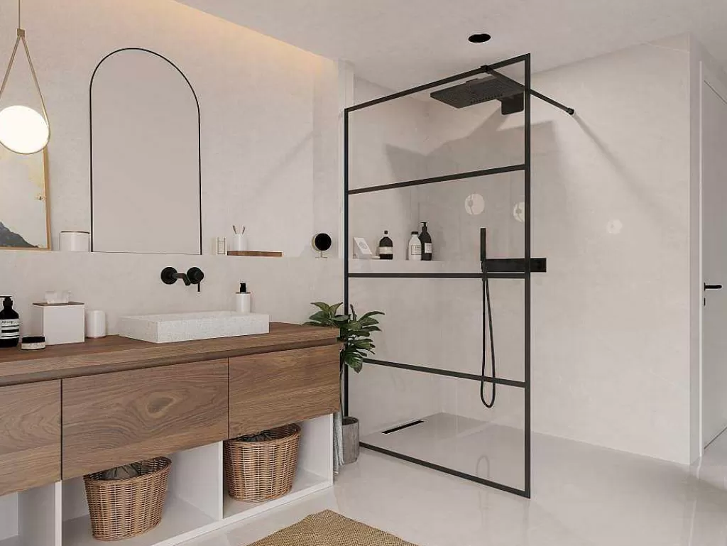 Painel De Duche*Shower & Design Painel De Duche Estilo Italiano Industrial De 120X200 Cm - Inaya
