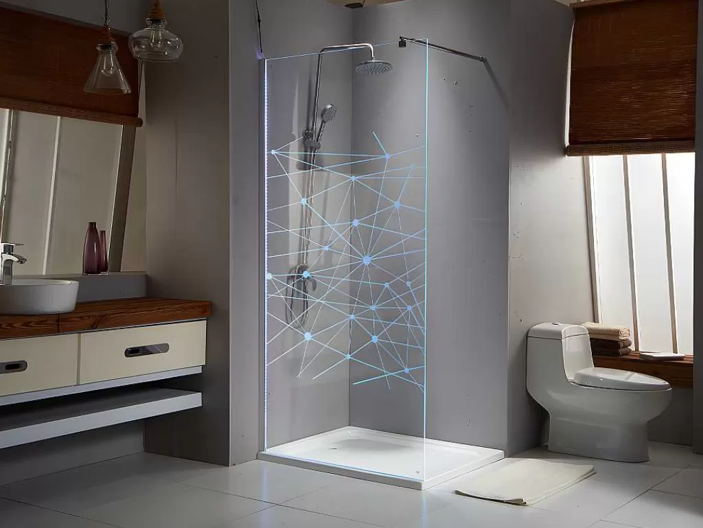 Painel De Duche*Shower & Design Painel De Duche Tecla Com Leds - 120 X 200 Cm