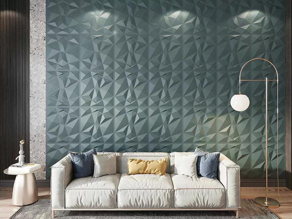 Painel De Parede*Vente-unique Painel De Parede 3D Angly Para Pintar - Pack De 3M - Lote De 12 Pecas
