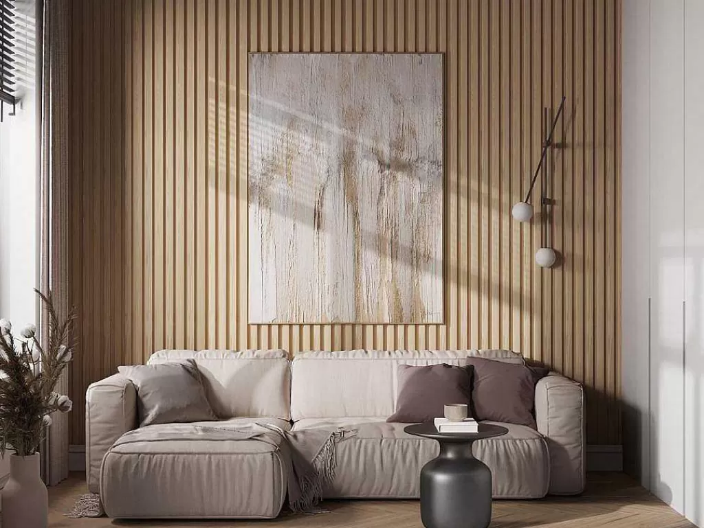 Painel De Parede*Vente-unique Painel De Parede 3D Pack De 2,83 M Cor Madeira Natural Conjunto De 8 Pecas - Flint