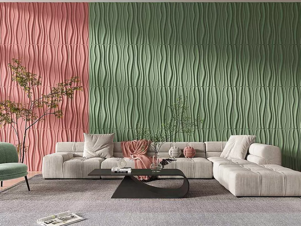 Painel De Parede*Vente-unique Painel De Parede 3D Sandle Para Pintar - Pack De 3M - Lote De 6 Pecas