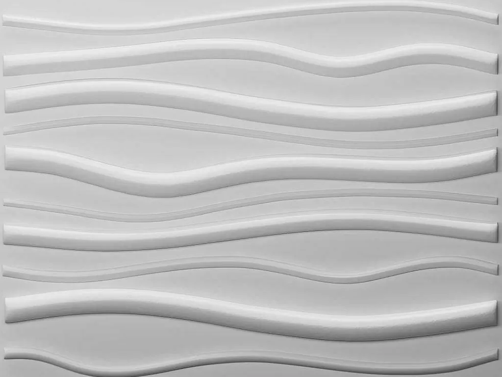 Painel De Parede*Vente-unique Painel De Parede 3D Sandle Para Pintar - Pack De 3M - Lote De 6 Pecas
