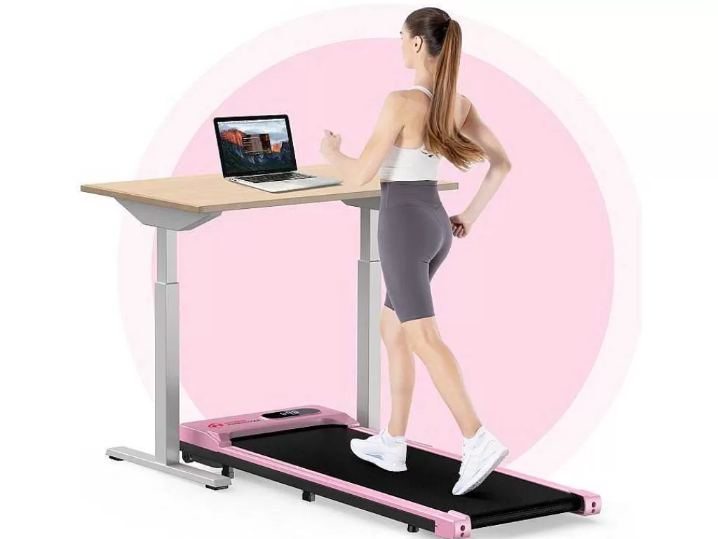 Fitness*Vente-unique Passadeira De Secretária 1-6Km/H Maquina De Corrida A Pe Para Escritório Em Casa Com Opcao De Dobragem