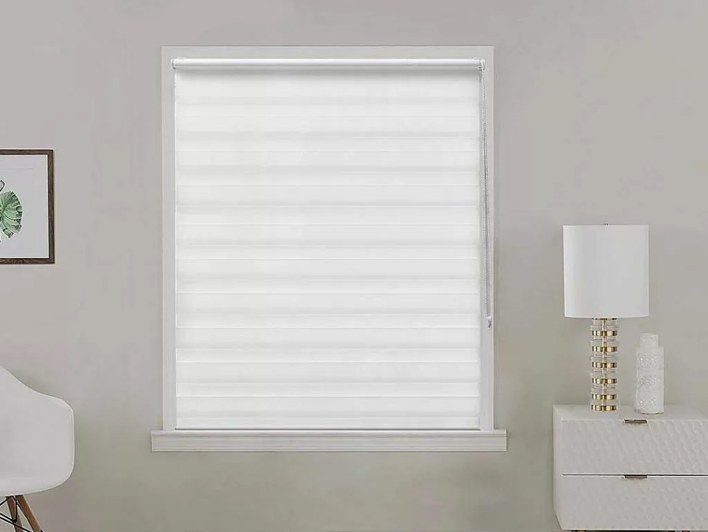 Persianas De Interior*Vente-unique Persiana Enrolavel Dia / Noite Em Poliester - 120 X 180 Cm - Branco - Barili