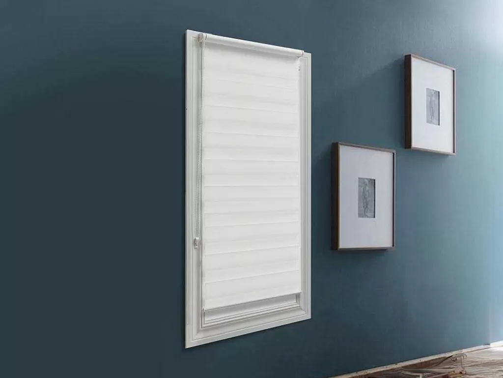 Persianas De Interior*Vente-unique Persiana Enrolavel Dia / Noite Em Poliester - 120 X 180 Cm - Branco - Barili